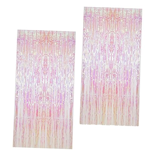 CAXUSD 2sets Rain Tinsel Curtains for Party Backdrops Photo Props for Birthdays and Festivals Easy to Install Lightweight Decorations