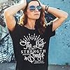 A V AMOR EST VITAE Christian T Shirts | Womens Christian Shirt | Christian Tees | The Lord is My Strength and My Song (Black Lord is My Strength, X Large)