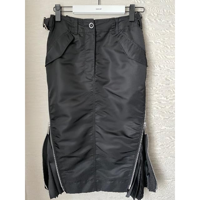 Amazon.co.jp: sacai 22SS MA1サイドジッププリーツスカート 