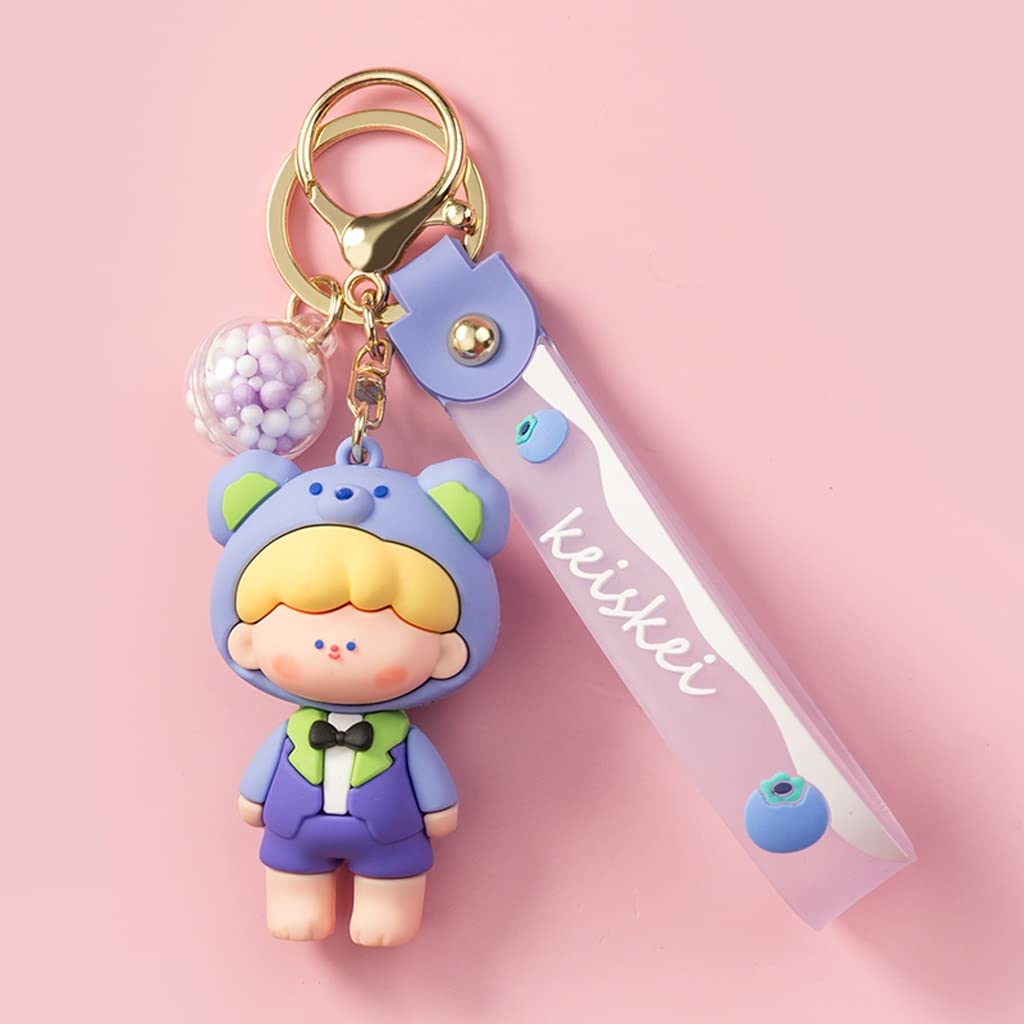 Portachiavi A Forma Di Maialino Carino – PVC E Zinco, Rosa/blu, Regalo Per Bambini E Adulti
