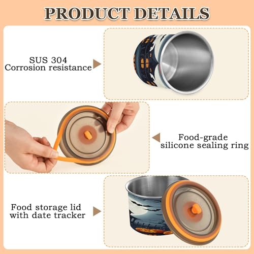 Envase hermético para café acero inoxidable 17 oz miniatura 4