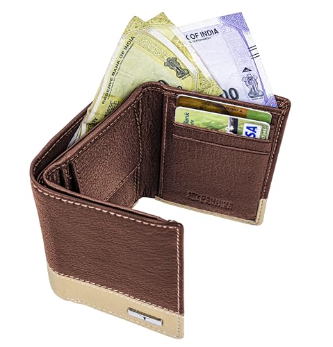 Image of URBAN FOREST Travis Redwood /Sand Leather Wallet for Men