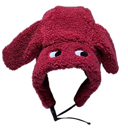 Solid Color Lei Hat Plush Funny Ear Hat Coldproof Thermal Wild for Snowboarding Skiing Hiking Climbing
