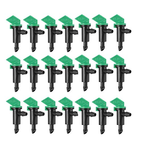 Lxcom Lighting 100 Pack 4 GPH Flag Drip Emitter Drip Emitters 16L/H Emitter Sprinkler Drippers...