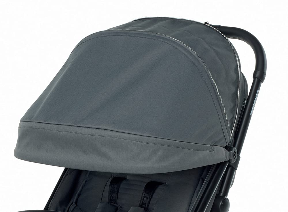 Foppapedretti Passeggino Compatto Jumbo, 0-22 Kg (0-4 anni), Chiusura ad 1 mano, Chiusura Self-Standing, Schienabile Regolabile, Ruote Ammortizzate, Cesto Porta Oggetti, Telaio in Alluminio, Scarlatto