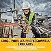 DEWALT Kit 4 outils Perceuse Visseuse à percussion + Visseuse à chocs + Meuleuse + Perforateur XR 18V Brushless + 3 batteries 5Ah + 1 chargeur + 2 coffrets TSTAK, DCK422P3T-QW