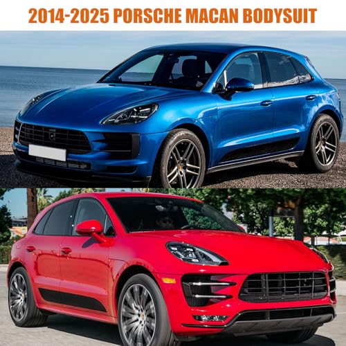 Image of Waterproof Car Cover Replacement for 2014-2025 Porsche Macan, 6 Layers All Weather Full Car Covers with Zipper Door & Windproof Bands for Snow Rain Dust Hail Protection