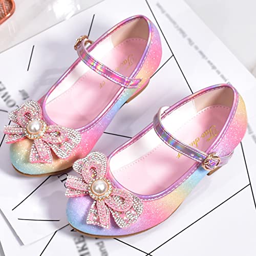 Children Shoes with Diamond Shiny Sandals Princess Shoes Bow High Heels Show Princess Shoes Toddler Dress Shoes2