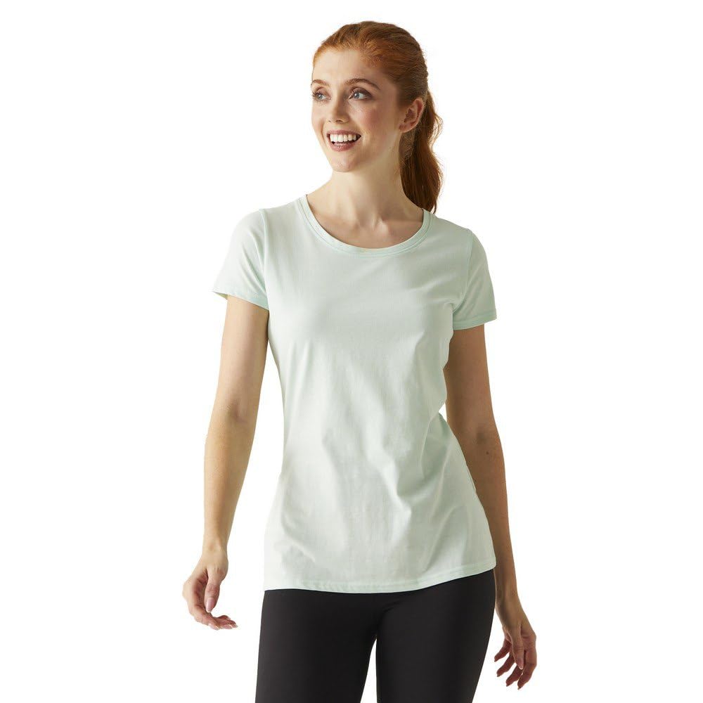 Regatta Womens Carlie Coolweave T-Shirt Polo, Bleached Aqua, 20 UK