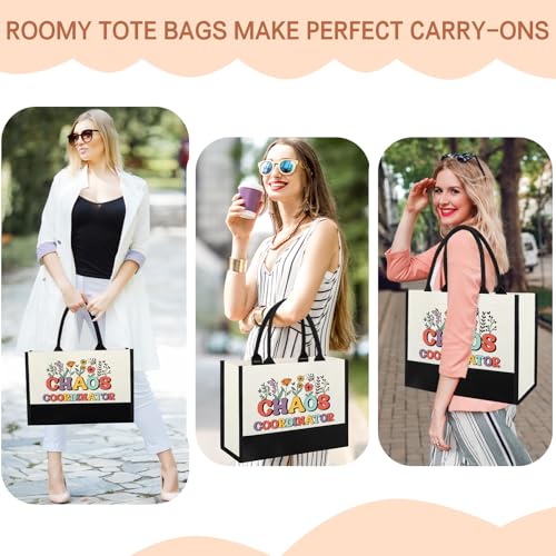 Image of Chaos Coordinator Gifts for Women, Thank you Appreciation Gifts for Coworkers Boss Lady Manager Supervisor Wedding Planner Secretary Administrator Idea for Birthday Christmas Tote Bag