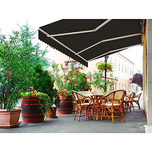 Cubierta de repuesto para toldo retráctil en patio y jardín negro de HDPE 4.8x3m 5
