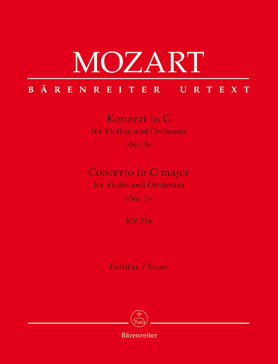Mozart: Violin Concerto No. 3 in G Major, K. 216 (Full Score)      Sheet music