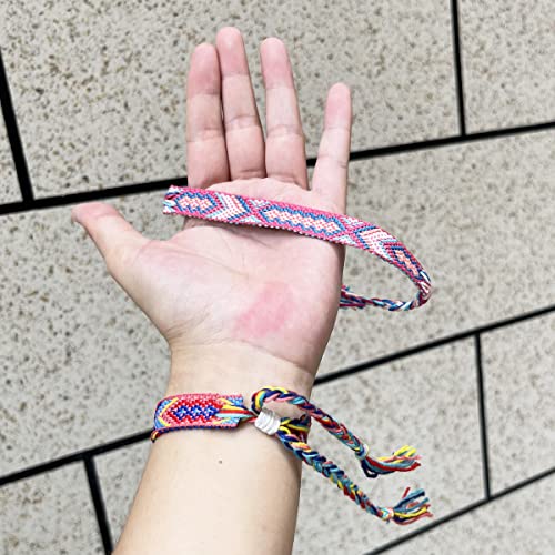 Tangser Woven Friendship Bracelets, [2022 Update]Braided Bracelets String, Adjustable Nepal Bracelet，Mexico Wave Anklet For Best Friends Kids Women Girls Kids Men, Assorted Colorful（12Pcs） #TOP5