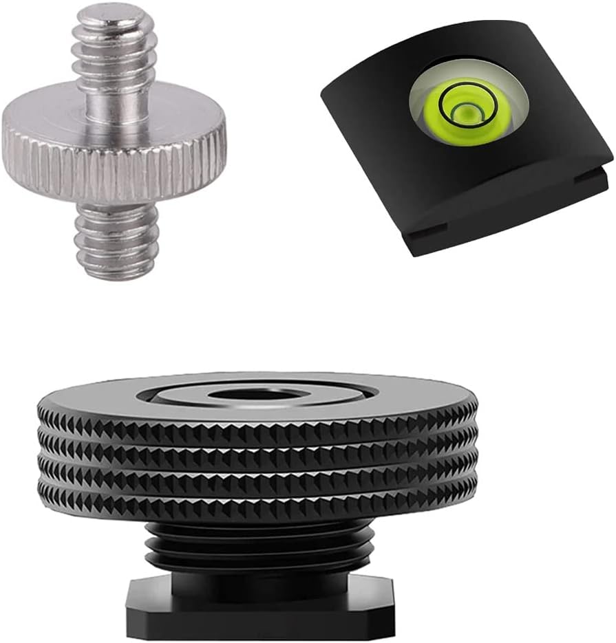 1/4" Female Thread to Hot Shoe Adapter Hot Shoe Bubble