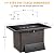 LayinSun 44" Propane Gas Fire Pit Table, 55000 BTU Rectangular Fire Pit with Glass Wind Guard for Outside Patio Deck Garden Backyard