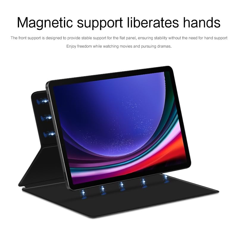Custodia protettiva per tablet PC custodia magnetica compatibile con Samsung Galaxy Tab S9 custodia X710/X716B/X718U 11 pollici sottile per tablet, attacco magnetico, copertura auto wake/sleep