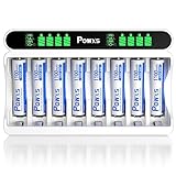 ✅[Schnelle Ladegeschwindigkeit] - Das POWXS Batterieladegerät wird mit DC 5 V/2 A betrieben, hat eine hohe Ladegeschwindigkeit, hohe Effizienz.