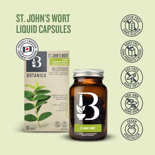 Botanica St. John’s Wort Capsules, Mood & Emotional Well-Being Support, Helps with nervousness, Vegan, Non-GMO, Gluten-Free Herbal, 60 capsules, 30 day supply - 2