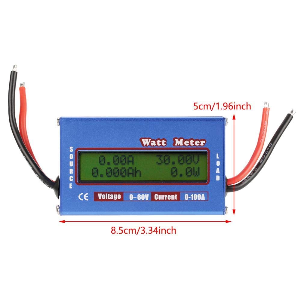 DollaTek Watt Tester di Potenza Wattmetro Analizzatore di Potenza DC Strumento di analisi del contatore di energia ad Alta precisione Watt Volt Amp Amp (0-100 A 0-60 V)
