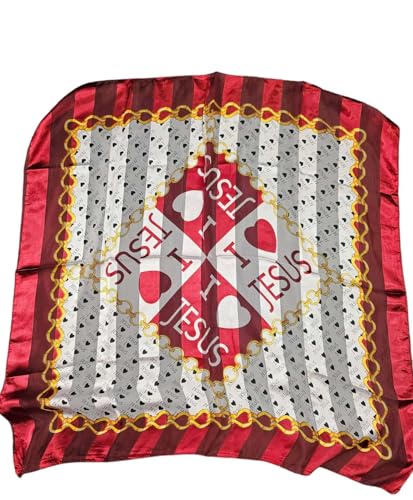 Set of 4 Pc Assorted I Love Jesus Scarf/head Wrap/religious Scarf/gift for Her/church Gift/Christmas gift idea 39"x39"3