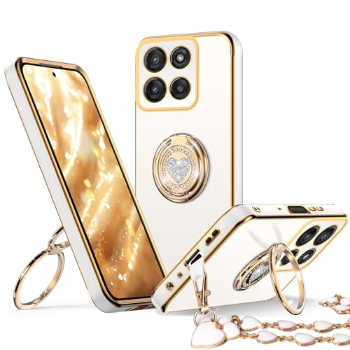 Coque pour Moto G Power 5G 2025 protection intégrale blanche motif cœur