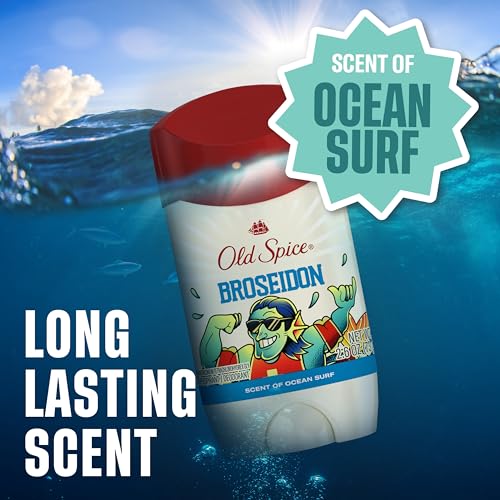 Image of Old Spice Dry Feel Antiperspirant Deodorant for Men, Summerdudes, 24 /7 Sweat & Odor Protection, 24 /7 Sunny Freshness & Long Lasting Scent, Invisible Solid, Broseidon with Ocean Surf Scent, 2.6 oz