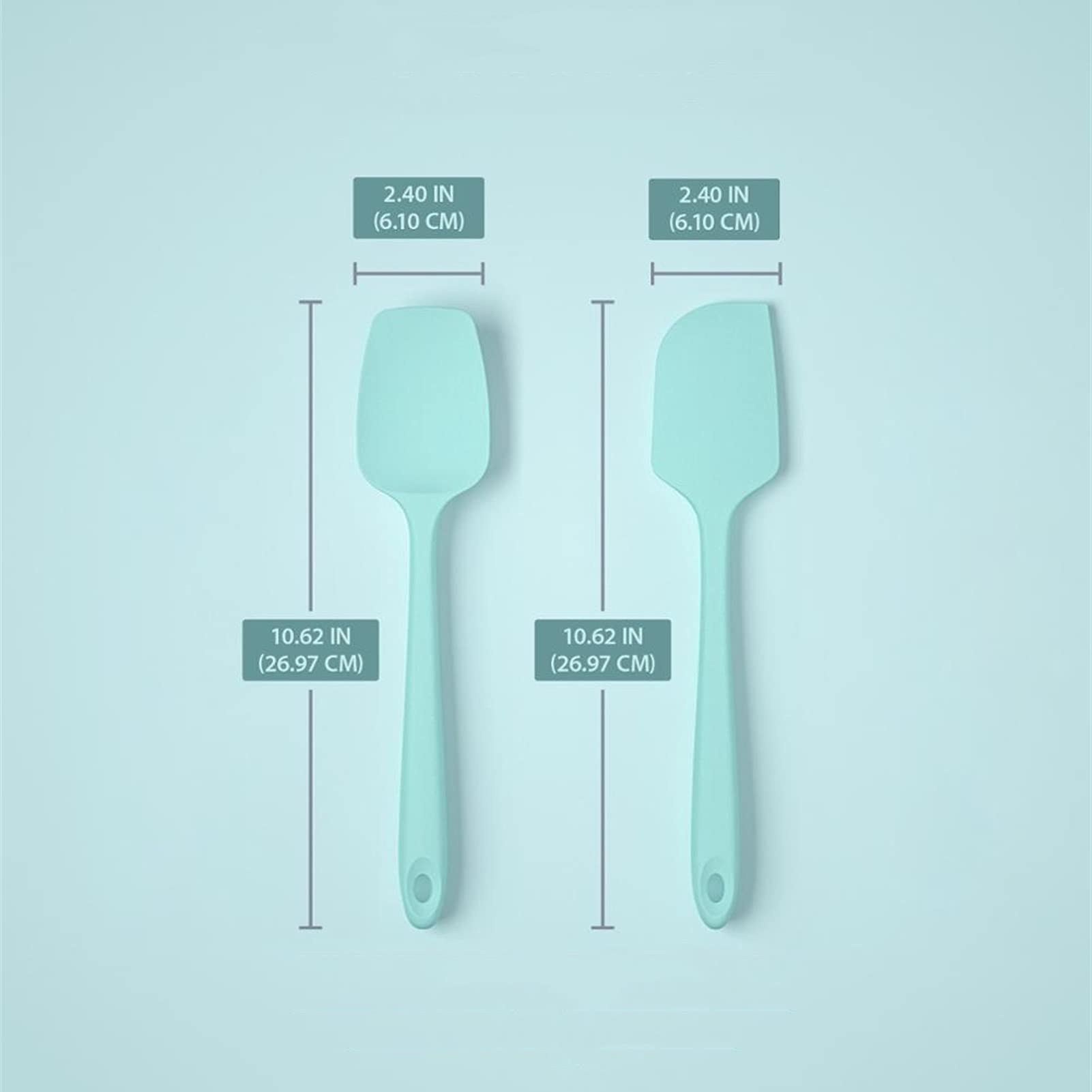 Espatula Cocina Cocina de 2 piezas Espátula Silicona Horneado Espátula Pastelería Herramienta Pastel Decoración de la espátula de hielo para cocinar, hornear y mezclar Espatula Reposteria