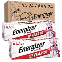 Energizer AA and AAA Batteries, 48 Count, Combo Pack Contains 24 Max Double A and 24 Max Triple A Batteries