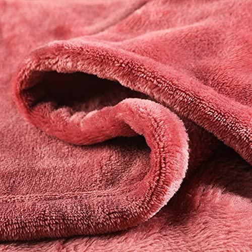 Image of KMUSET Fleece Blanket Twin Size Coral Lightweight Super Soft Cozy Luxury Bed Blanket Microfiber