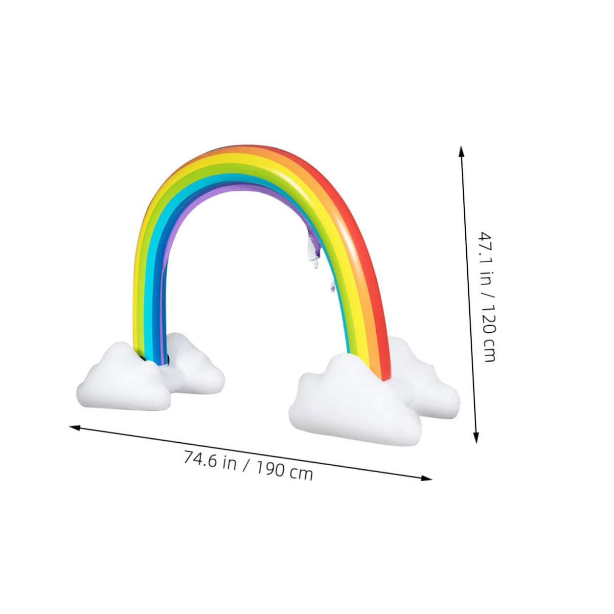 WOONEKY Giocattolo Gonfiabile Spruzzi D'acqua per Ragazzo Ragazza, a Spruzzo Arcobaleno Estivo per Giochi All'aperto, Gioco Acquatico Interattivo Sicuro e Riutilizzabile per Feste