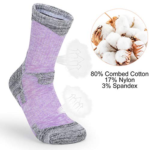 ouhos 3 Paar Warme Bunte Dicke Sports Socken Damen Herren 39-42 Sportsokken Wandersocken Trekkingsokken Arbeitssocken Atmungsaktives Polsterung Anti Schweiß Socken - Image 4