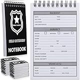 Teling 32 Stück Public Safety Police Field Interview Notebook Bericht Notizblock für Strafverfolgungsbeamte Geschenke Ticketbuch Notizbuch Cop Interview Ausrüstung Zubehör, 70 Blatt/140 Seiten