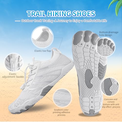Image of SIOSNETA Hike Barefoot Shoes for Women Men, Breathable Non-Slip Athletic Footwear, Wide Toe Water Shoes for Hiking, Non-Slip Neuropathy Shoes for Women Men, Grounded Comfort wear