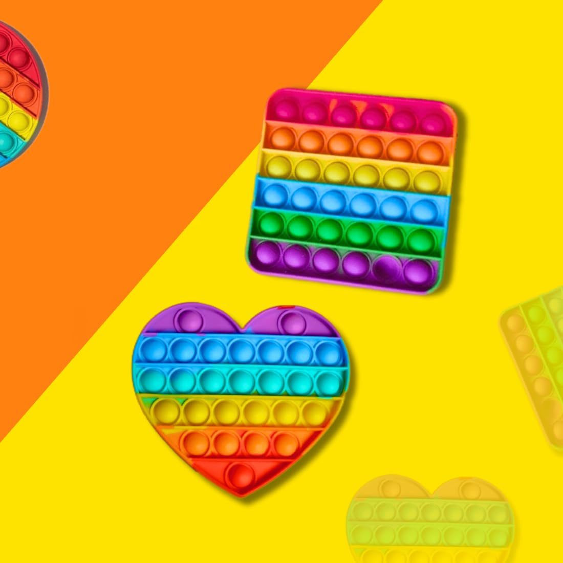 GOSHOPECO Pop It Heart Popit Suare Popets for Girls Popitst for Girls Poppet for Boys Stress Relief Toys for Adults Pop It Fidget Toys for Kids Sensory Toys for Kids,Color Multi (B0C4Z3KBND) Amazon Price History, Amazon Price Tracker
