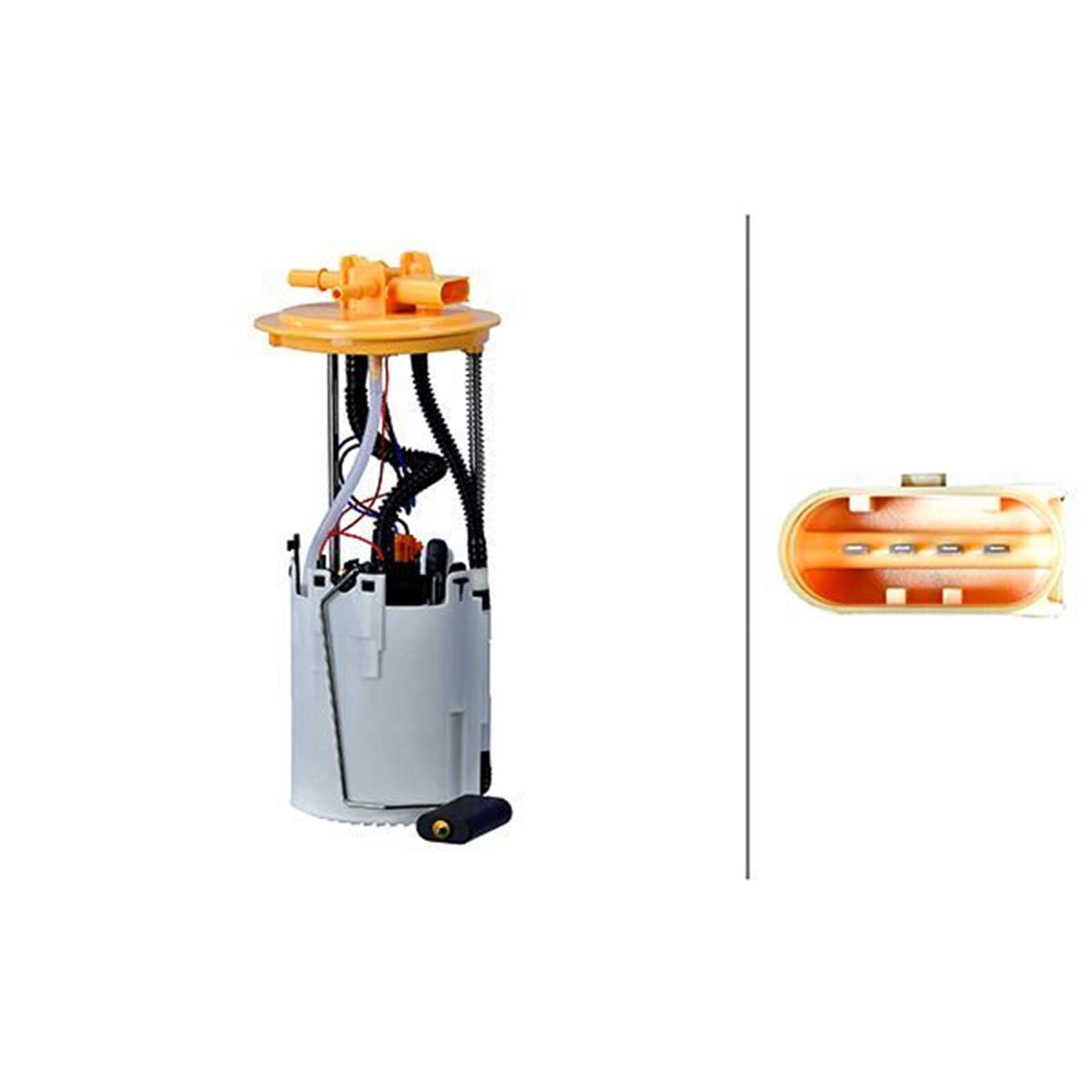 HELLA 8TF 358 303-871 Kraftstoffpumpe - Benzinpumpe - elektrisch - 4-polig
