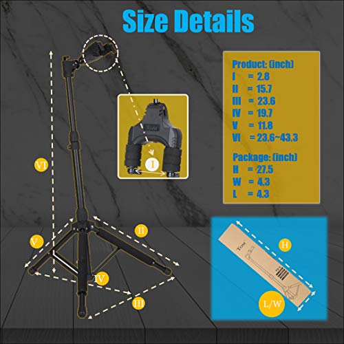 Multiuse Guitar Stand Cello Stand, TOM All-powerful and Portable Folding Stand for Multiple Instruments, Adjustable to Support Kinds of Instruments, Guitar, Ukulele, Cello, Banjo. (TX-1)