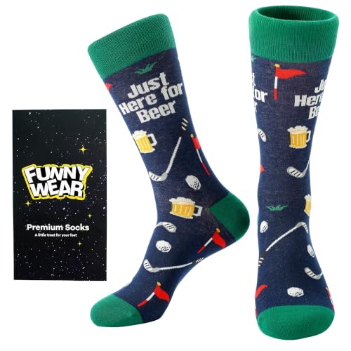 Funny Golf Socks, Golf Gifts for Men, Golfers, Funny Crazy Socks Size 8-12 - image 1