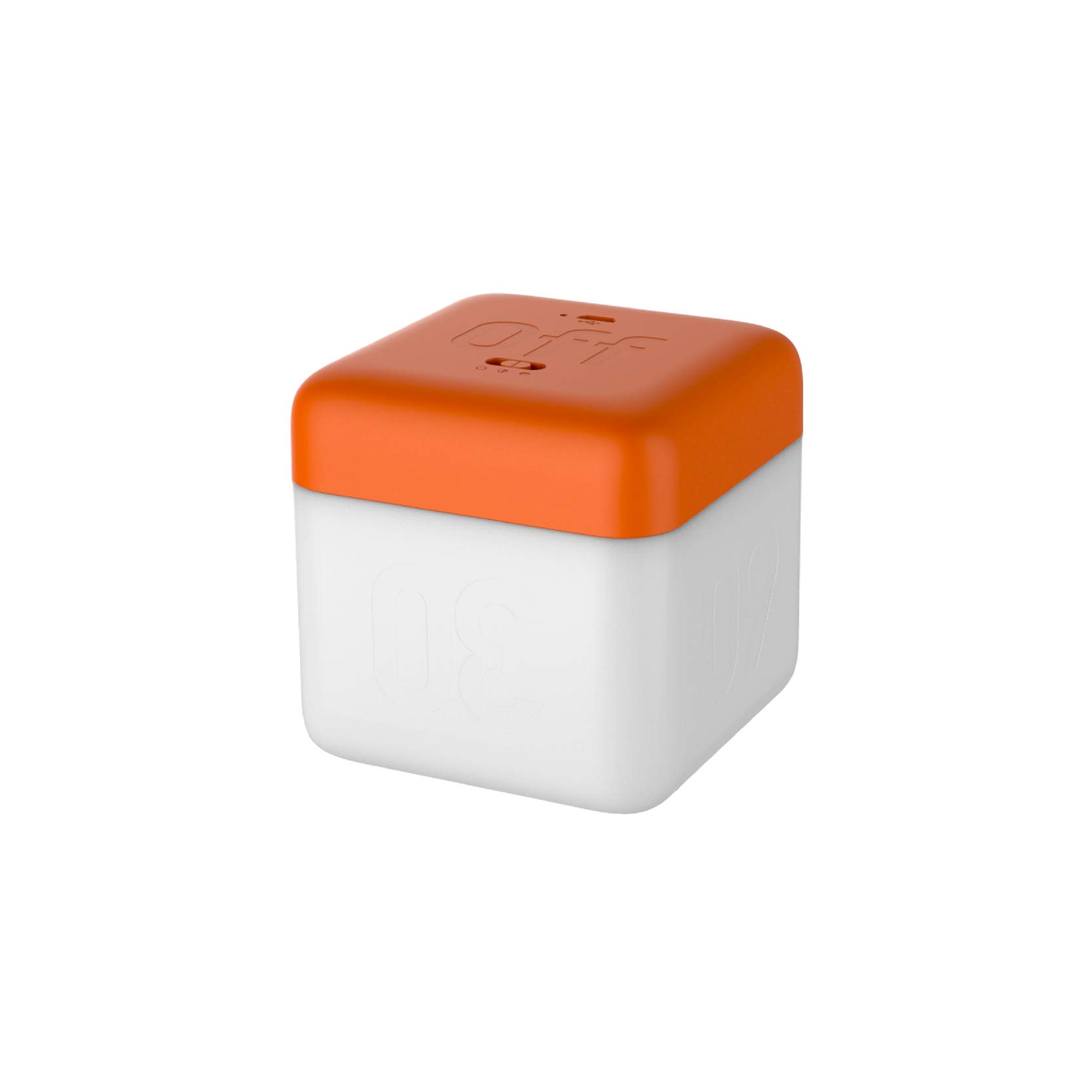 Lancoon Nursery Lamp for Children Simple Modern Flip Timer Night Light Orange USB Bedside Companion Sleep Light Rechargeable LED Cube Ambient Table Lamp Bedroom Bedside Lamp Kids and Baby Nursery