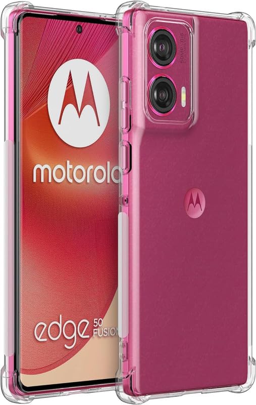 PrimeLike Shockproof Bumper Ultra Clear Slim Anti-Slip Grip Soft Flexible Back Cover for Motorola Edge 50 Fusion 5G (Transparent) (B0DBM1ZDGS) Amazon Price History, Amazon Price Tracker