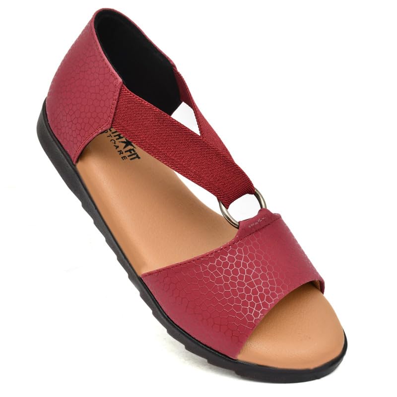 Image of HEALTH FIT Extra Soft Ortho Care Diabetic & Orthopedic Sandal /Doctor Sandal-With Back Support Footwear & stylish for Girl's /Women's