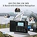 Retekess V115P Portable Shortwave Radio,Rechargeable AM FM SW WB Radio,Wireless Connection,1800mAh Battery,Digital Tuner,TF/AUX,Recording,Flashlight,Sleep Timer,Alarm Clock,for Emergency,Camping