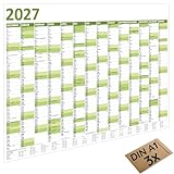 MARZEI24® Din A1 Wandkalender für 2027, 14 Monate, Jahreskalender, Übersicht,(84,1 cm x 59,4 cm),Planer Termine, für Büro usw. Jahresplaner, Monatsplaner, Familienkalender, Kalender gefaltet (3)