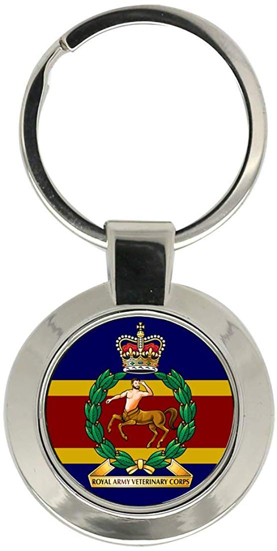 Giftshop Uk Unisex Silver Coloured Metal Royal Army Veterinary Corps, British Army Key Ring