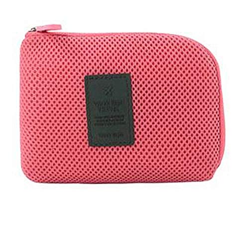 Home Shockproof Travel Digital Storage Bag Charging Source Data Cable Small Storage Bag Portable Cosmetic Bag Wholesale AB387 (red, 20 x 15 x 3 (cm))