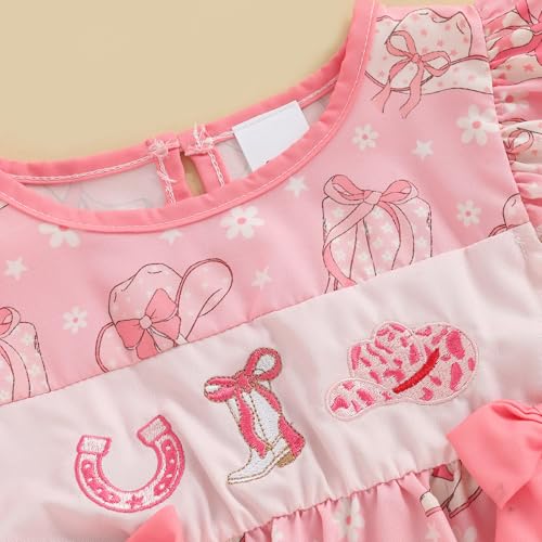 Baby Girls Casual Romper Western Print Embroidery Cute Bow Long Sleeve Jumpsuits for Newborn Fashion Clothes4