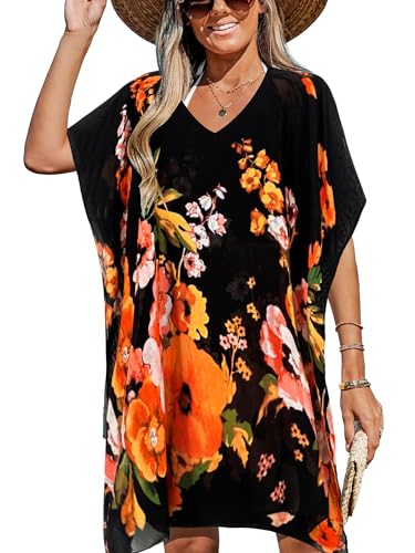Breezy Lane Women's Beach Cover Up Swimsuit Coverups Kaftan for Bathing Suit Vacation Summer Resort Wear
