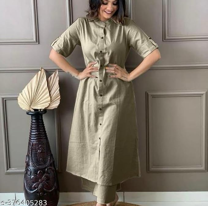 Image of Avayayat Women's Coft Cottan Lining Design | Night Suit Set with Pyjama | Women Cord Set | Women Two-Piece Outfits | Summer Wear | Night Suit Set of Shirt & Pyjama