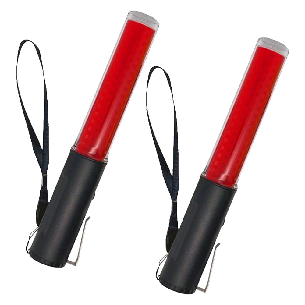 Sirxlevcy Traffic Batons, Traffic Control Stick,Safety Light Batons, Signal Batons for Parking and Airports, Easy Install 26CM, 2pcs