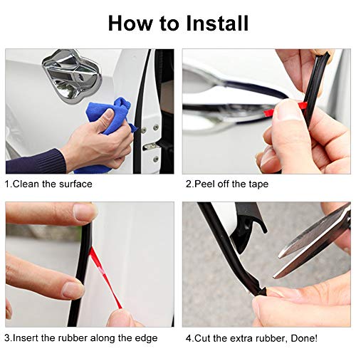 Yosoo Rubber Car Door Edge Protector Trim #TOP25