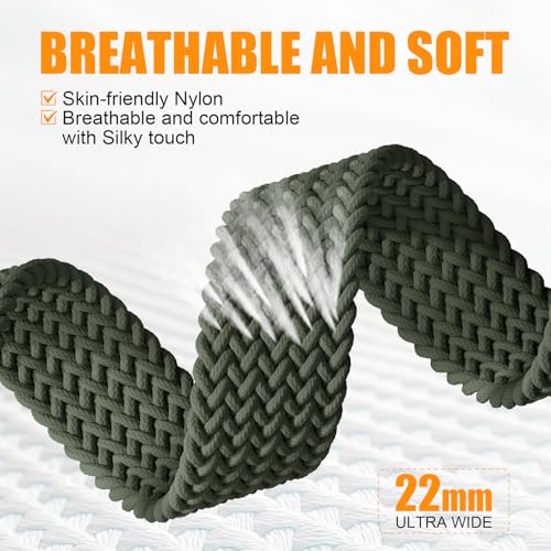Image of BXUXOHS Magnetic Nylon Bands for Samsung Galaxy Watch 8 Band /Galaxy Watch 8 Classic,Braided Elastic Fabric No Gap Sport Strap for Galaxy Watch 8 /8 Classic 40mm 44mm 46mm men /women